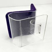 Fauteuil Space Age en plexiglas avec coussin mauve, 1970