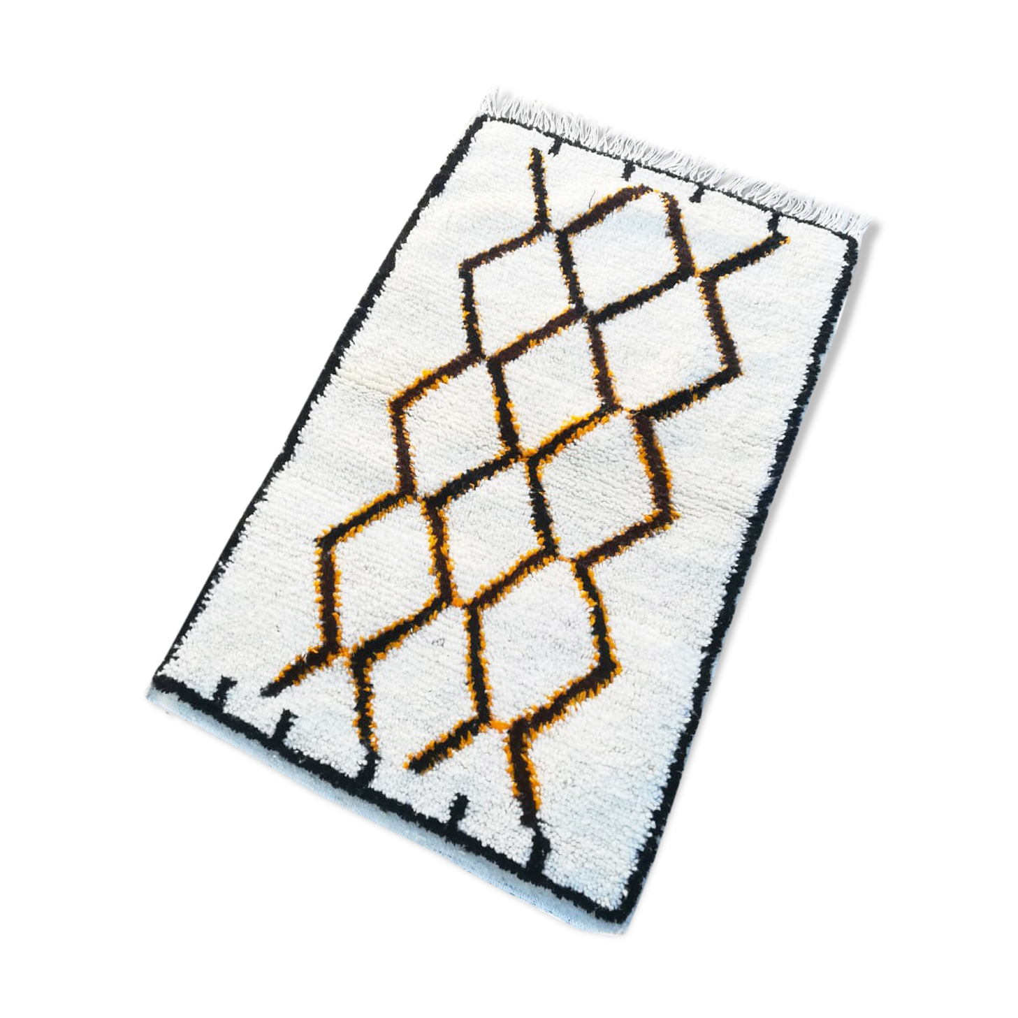Tapis diamants d'abeille 124 X 78cm