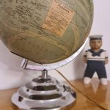 Vintage Globe Earth Perrina 1950-60 bright (Glass - chrome)