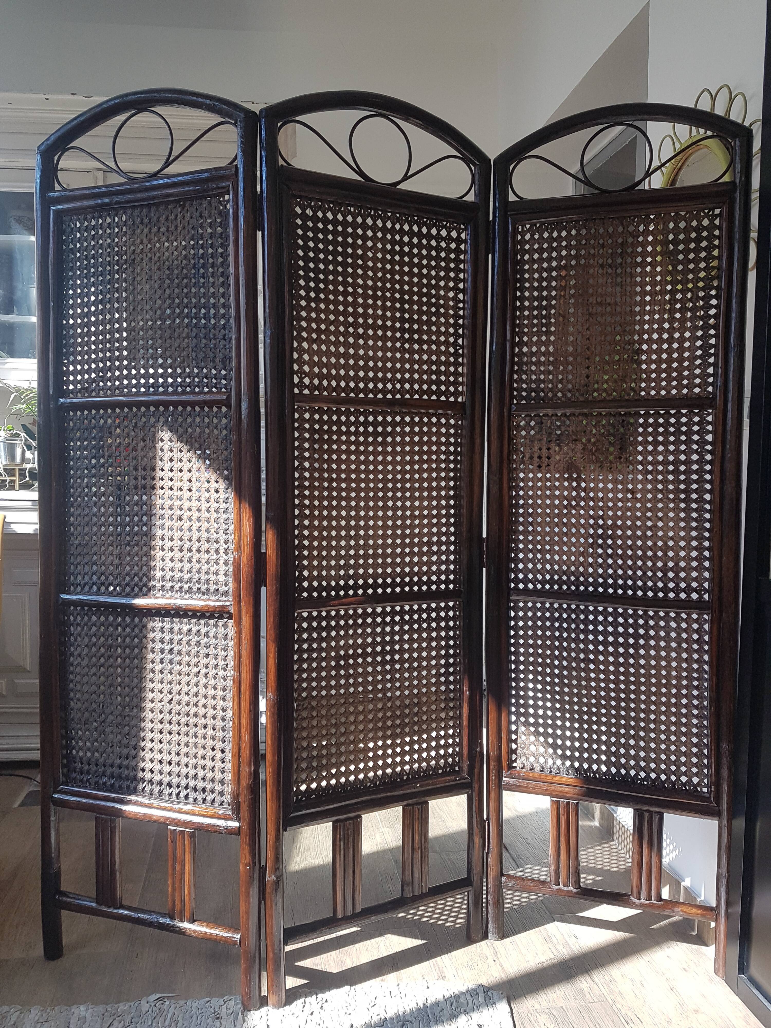 Rattan screen