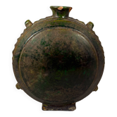 Nomadic rider's jug in green glazed earthenware, China, Tang Dynasty.