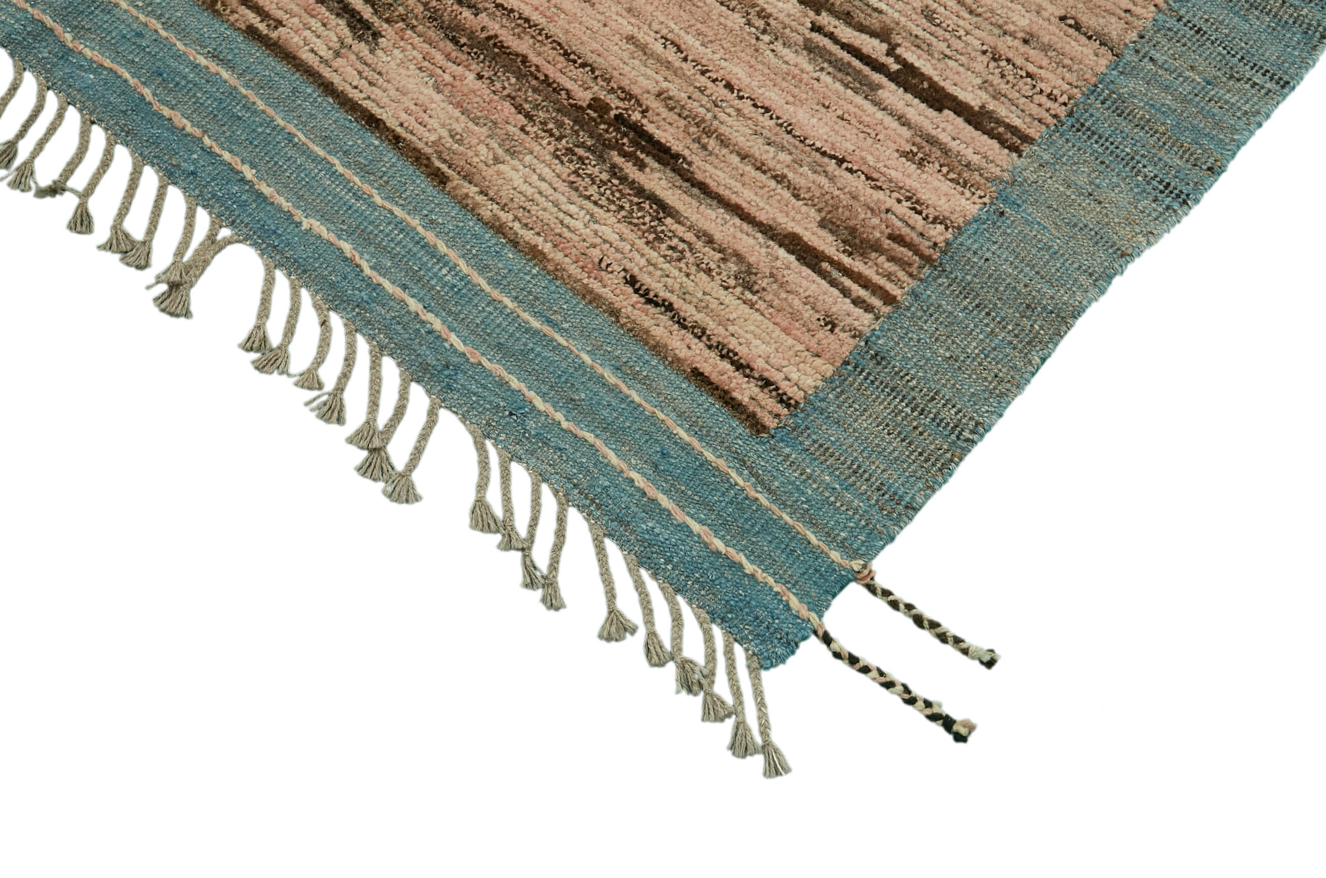 Handwoven Turkish Rustic 290 cm x 370 cm Brown Wool Carpet