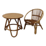 Rattan table and chair for children