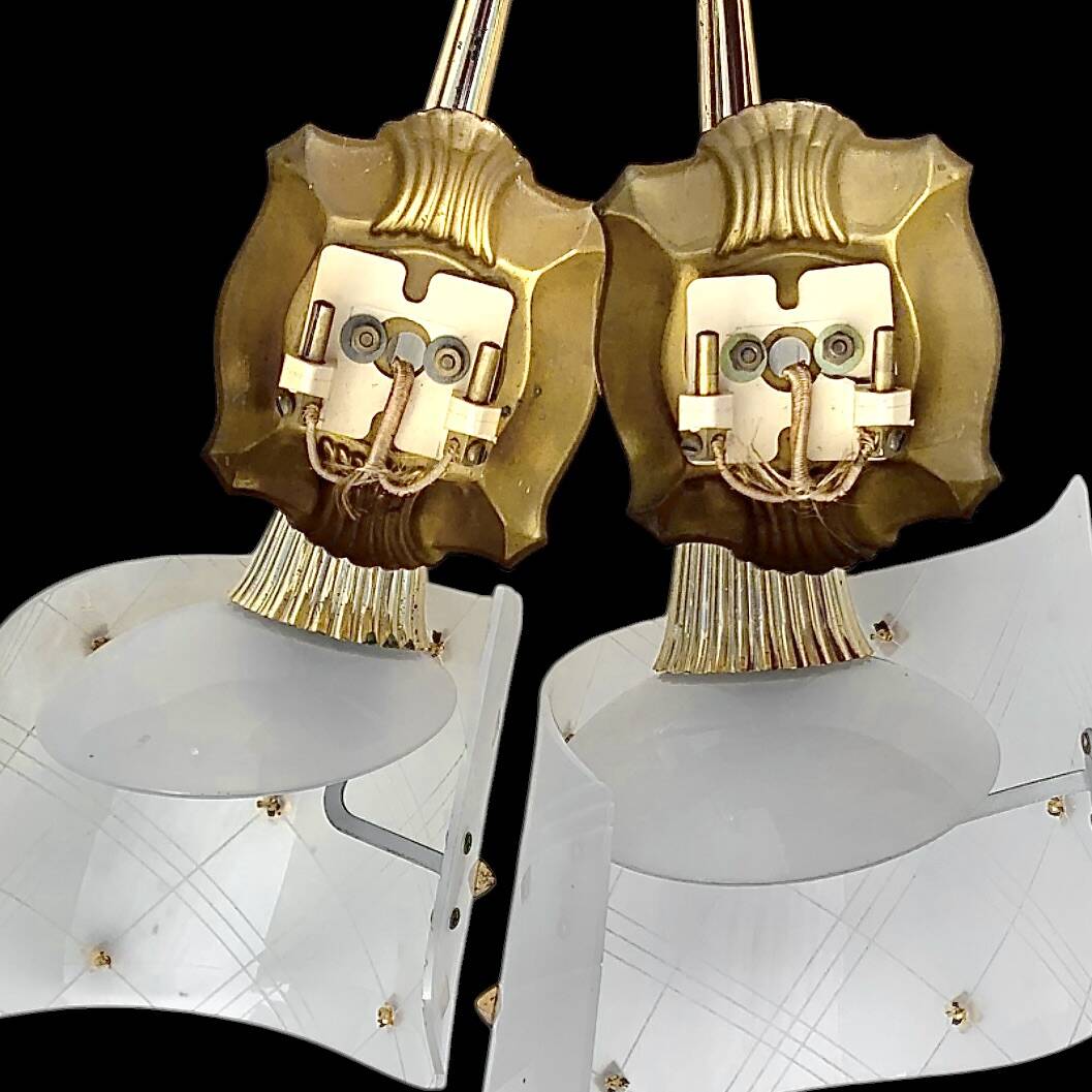 Pair of vintage wall lights – Rockabilly style – 50s/60s