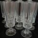 12 antique crystal champagne flutes