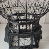Metal and wood birdcage