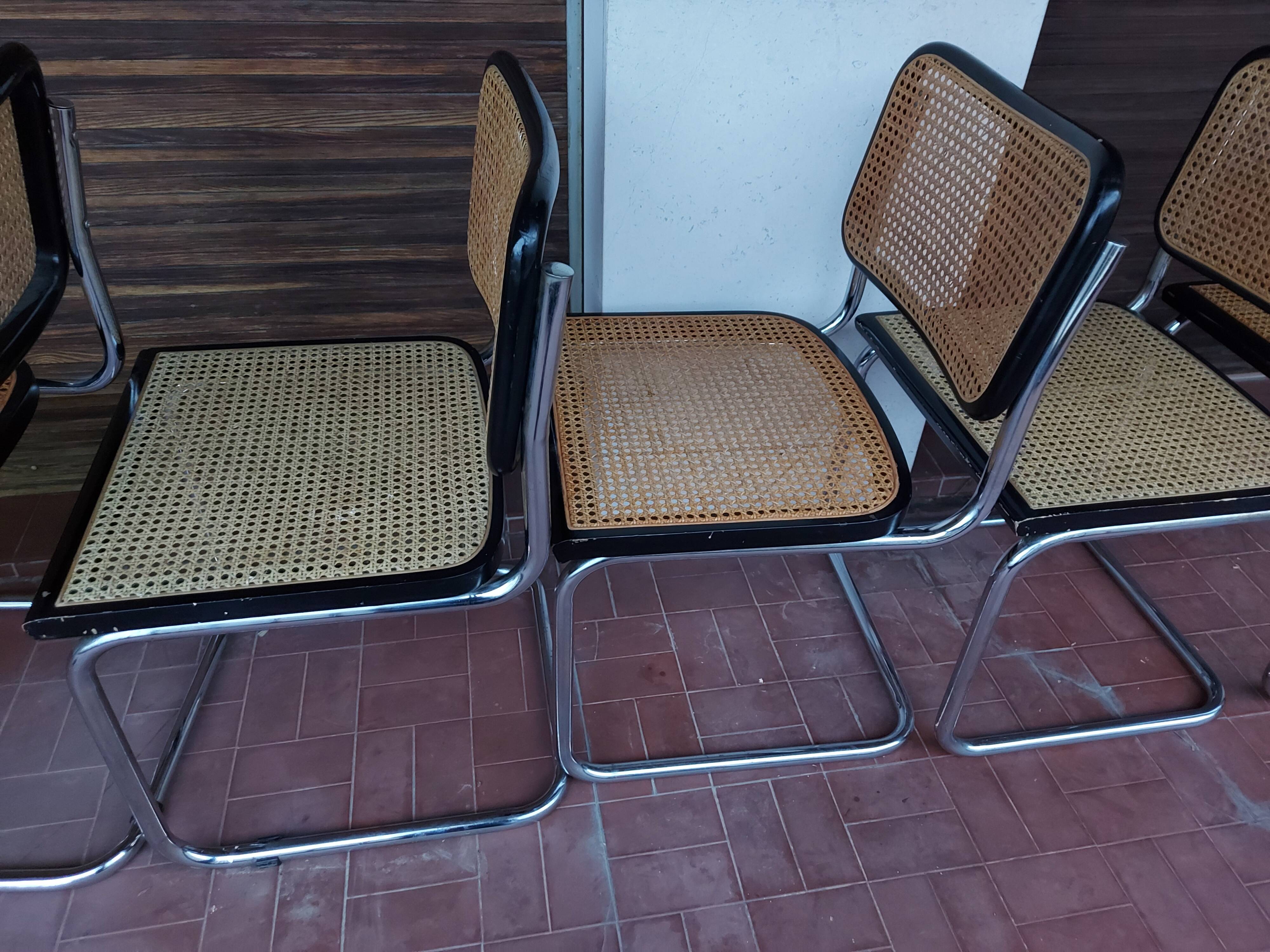 Set of 5 chairs Marcel Breuer B32