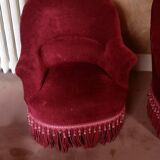 Paire de fauteuils crapaud