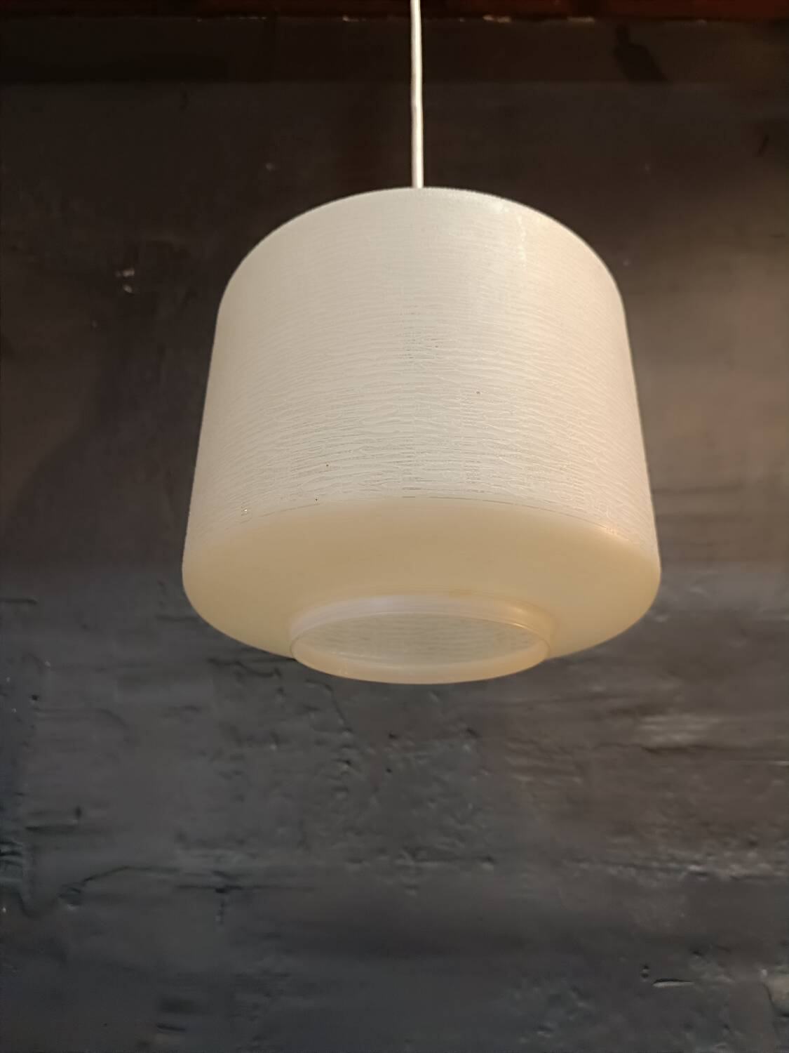 Lustre vintage verre texturé