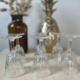 Ensemble de 6 verres en cristal Reims 1950