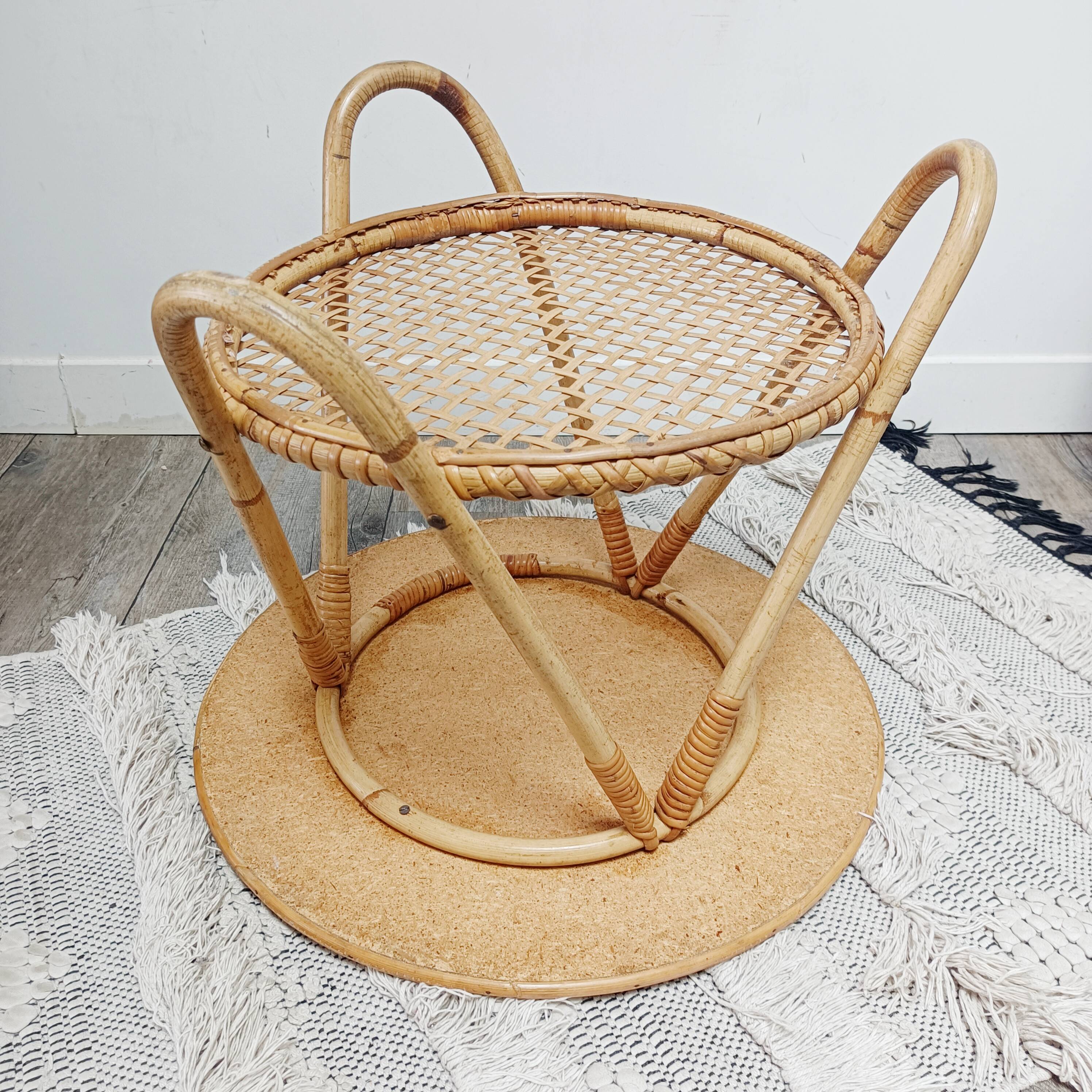 Rattan round table