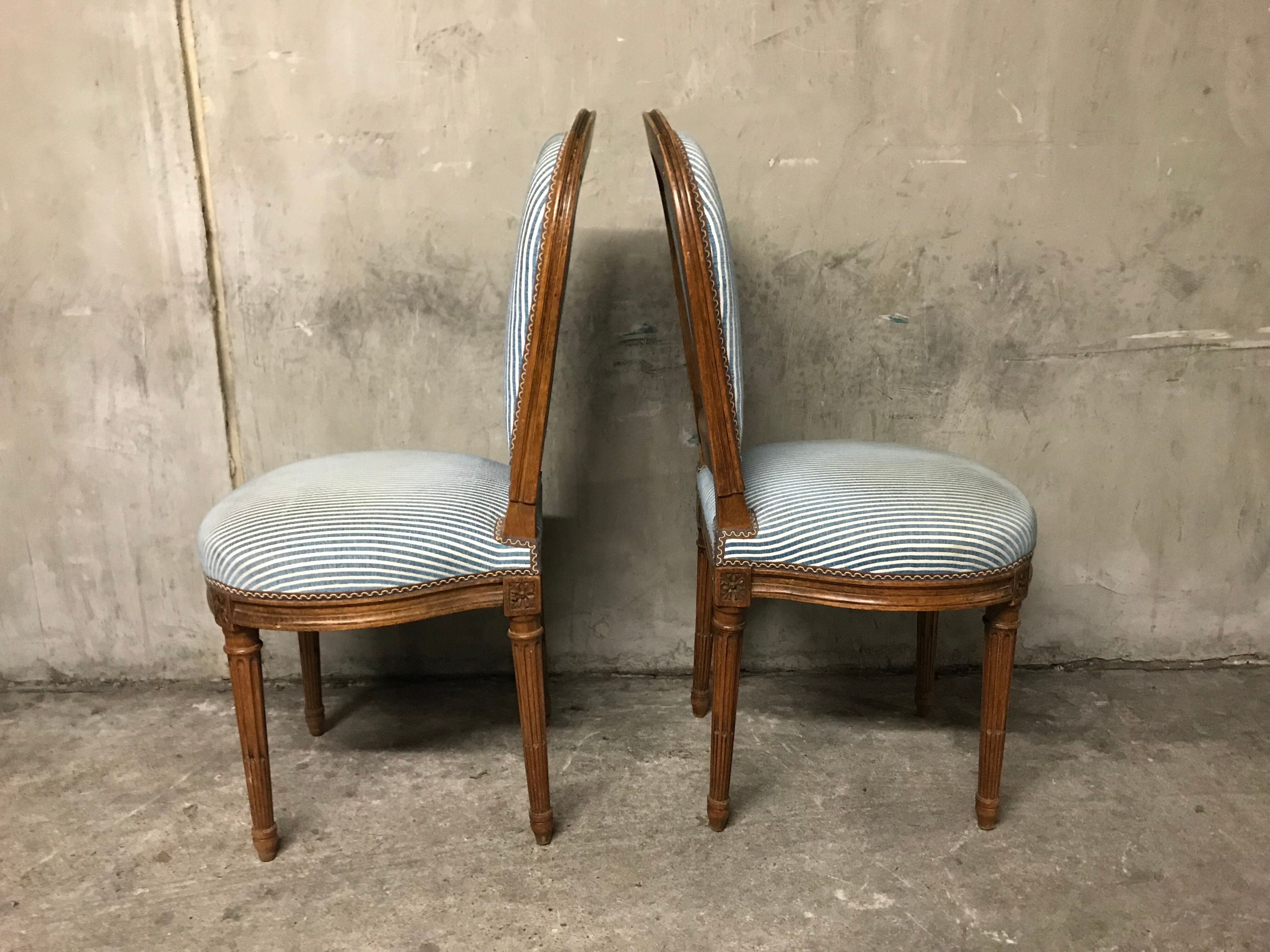 Pair of Louis XVI 19th century chairs