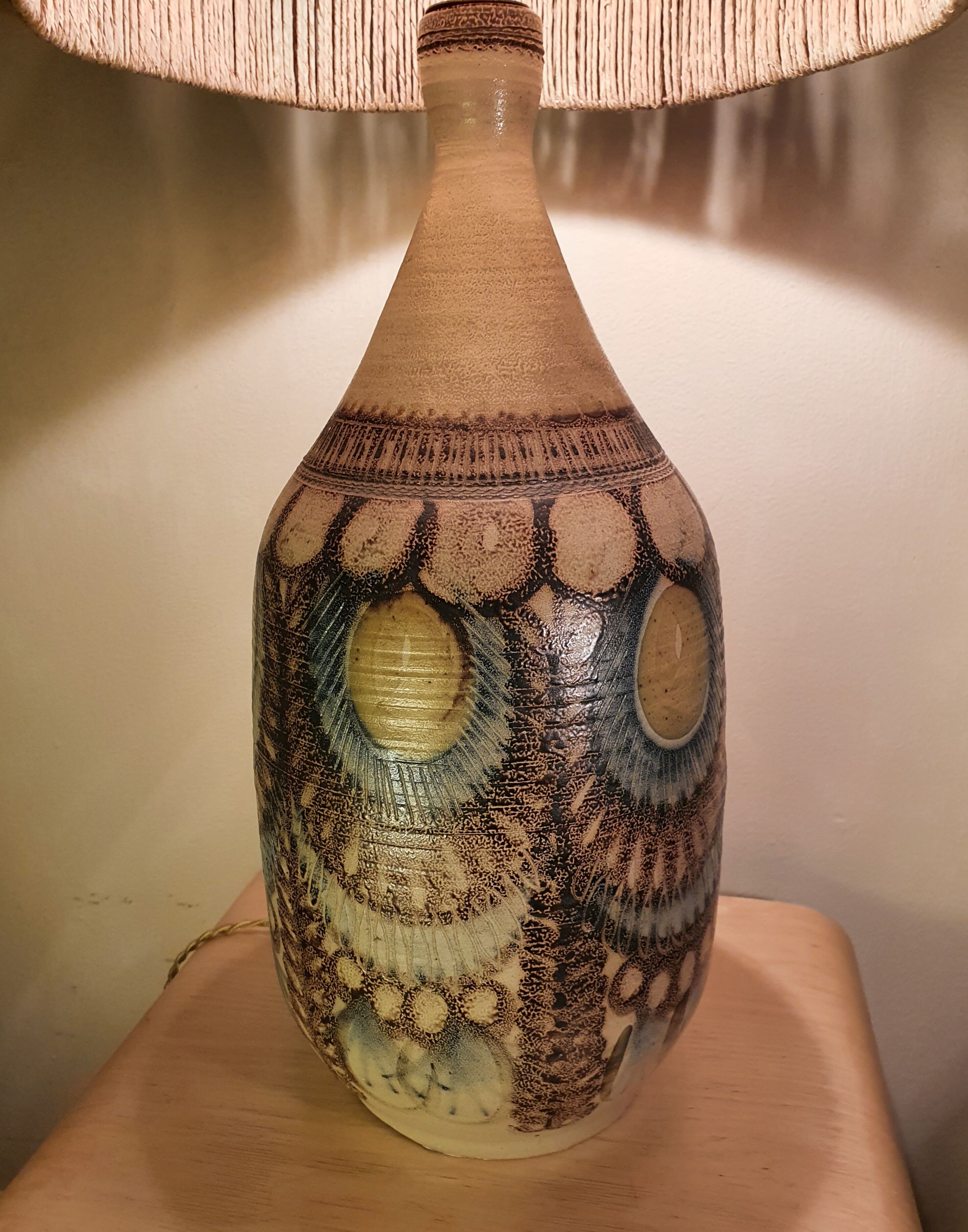 Ceramic lamp by Jean Claude Courjault