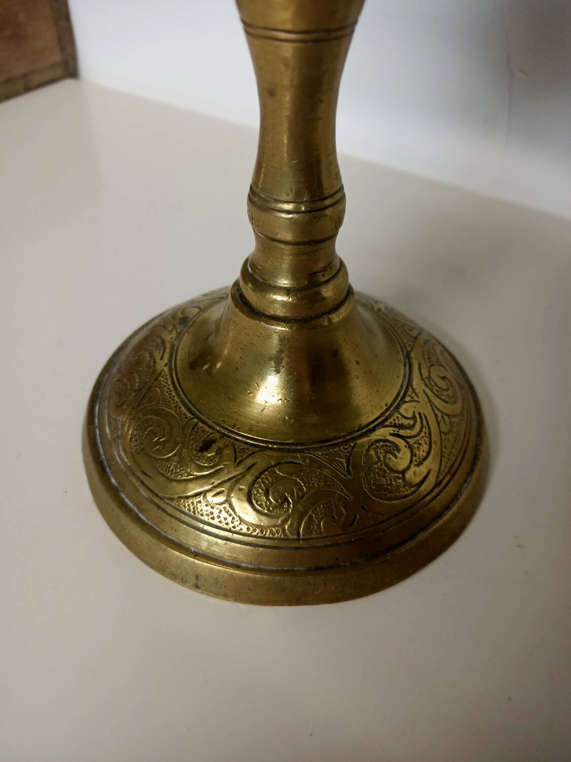 Antique bronze candlestick