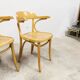 Set of 4 bistro armchairs with armrests from the 1960s.