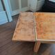 Table basse de ferme en bois patiné avec rallonge