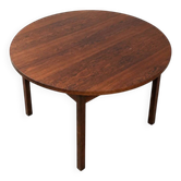 Extendable round rosewood dining table
