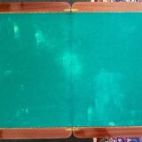 Game table Louis XV style, Napoleon III period (bronze fall and bronze belt, marqueteri