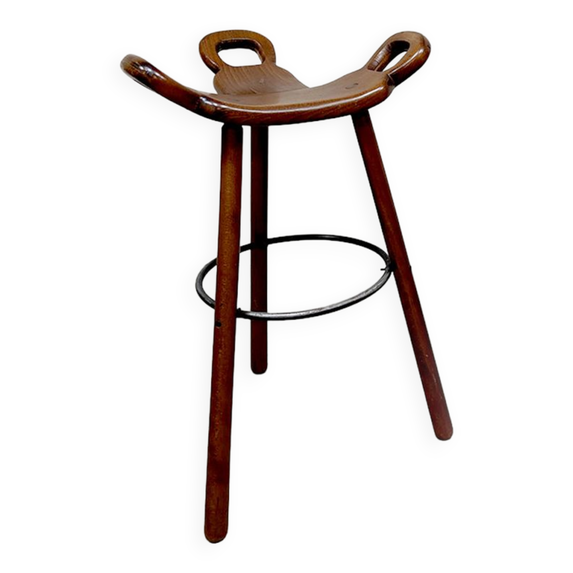 Midcentury brutalist Spanish barstool