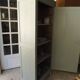 Vintage Parisian wardrobe with 1 vintage door re-enchanted in verdigris