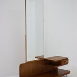 Miroir en chêne années 1950 Tchécoslovaquie 167x95cm