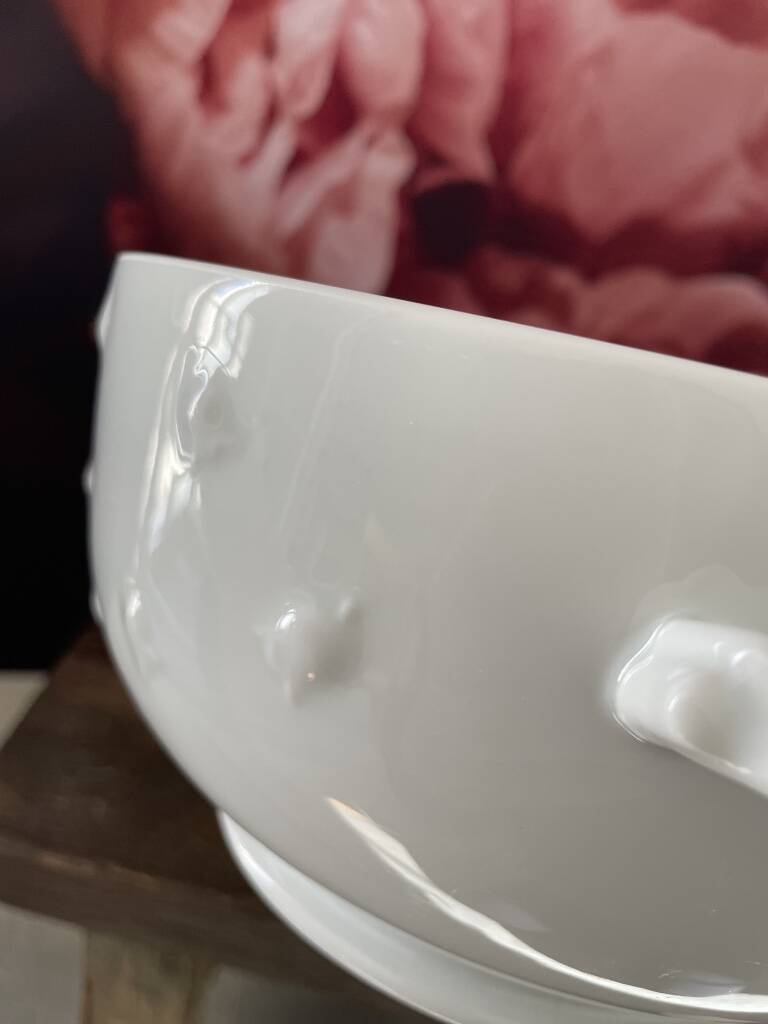 Lily of the Valley white soup tureen Lalique