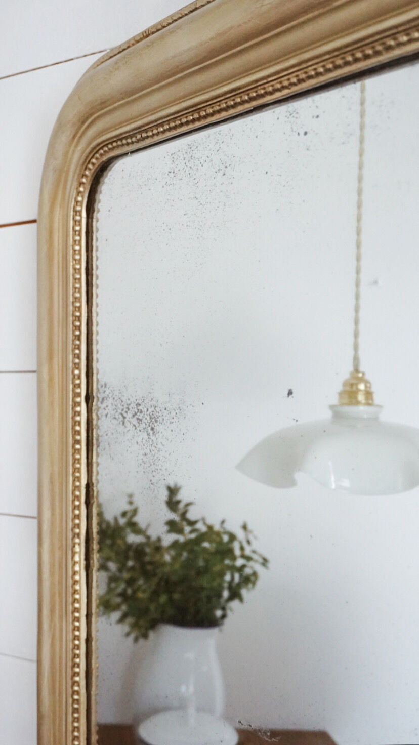 Draped suspension Opaline 🌿 Vintage