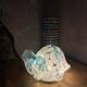 Light turtle in light blue and white glass – vintage / retro