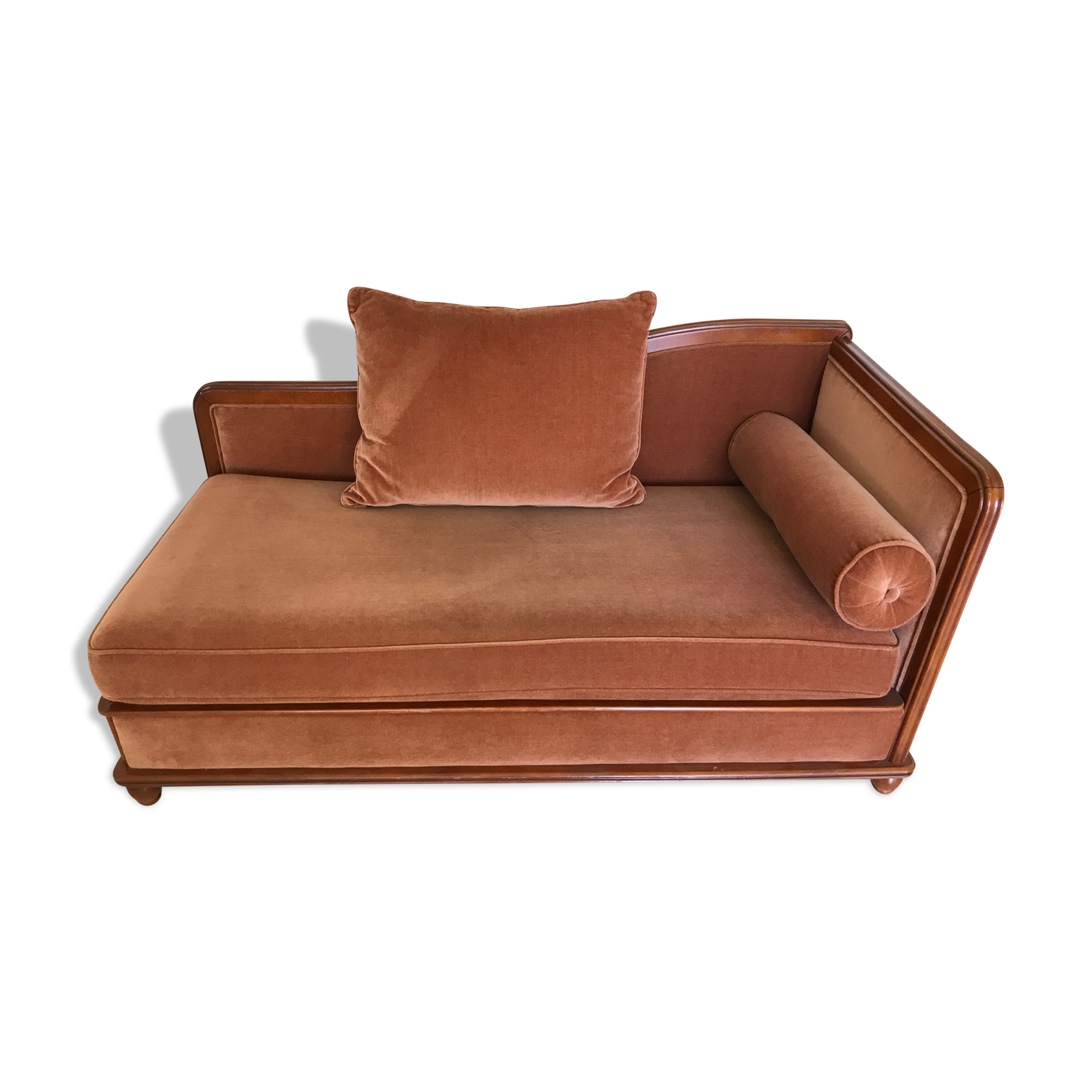 Méridienne velours  convertible années 50-60