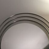 70's chrome round mirror - 64cm
