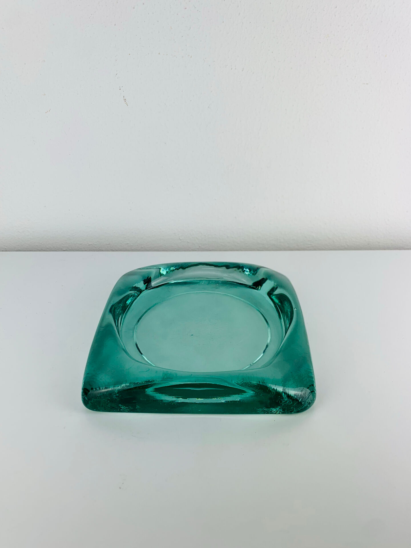 Vide poche ou cendrier Saint Gobain, pavé de verre, années 60