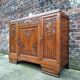 Art deco sideboard marble top, old buffet furniture, vintage dresser