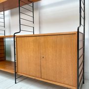 1960s vintage freestanding teak shelving system by WHB
