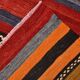 Tapis Kilim turc vintage à rayures vertes et oranges 6x9 174x272 cm SK 2311