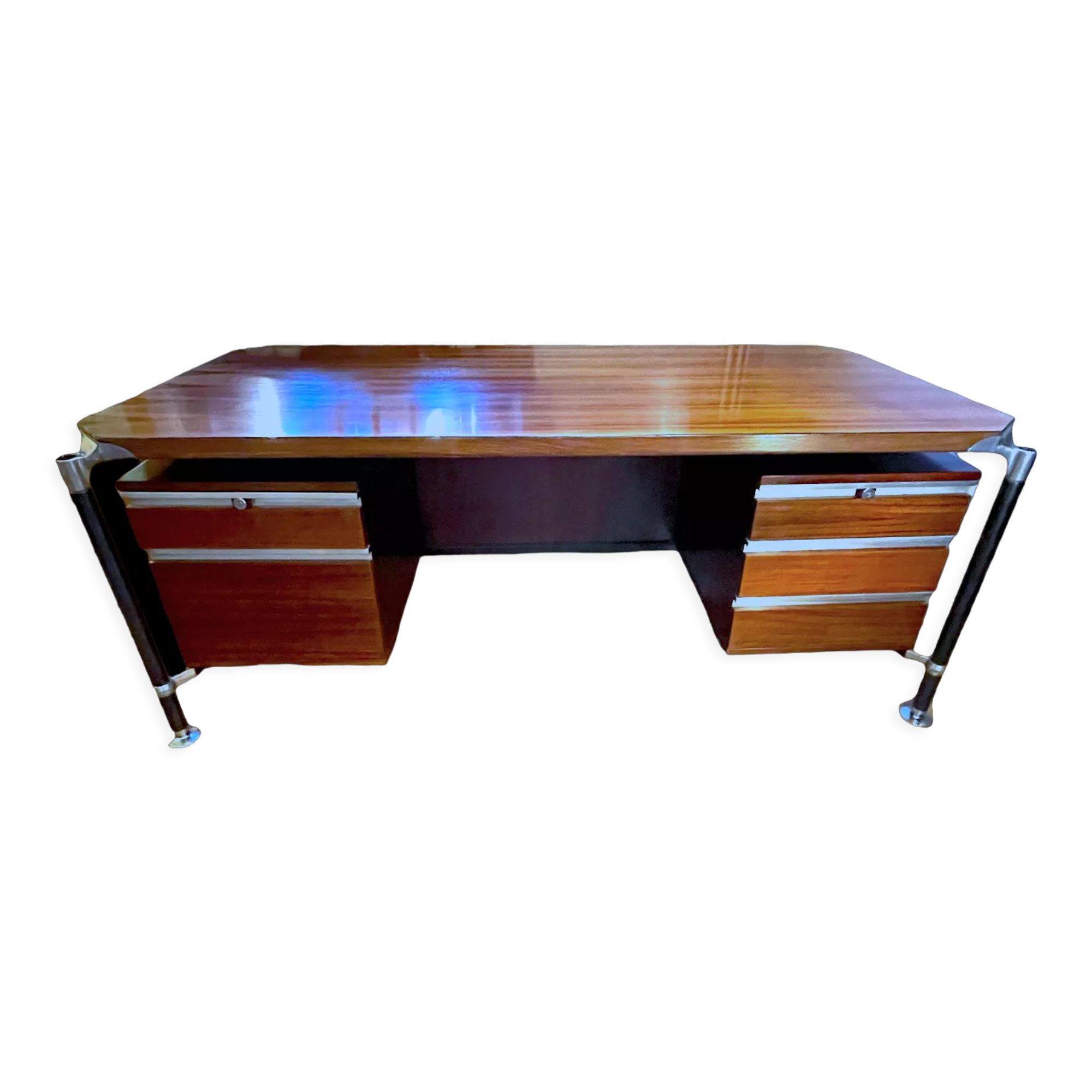 Vintage double box executive desk by Ico Parisi & Alexandro Ferrari for MIM, 1960s