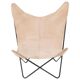Quatre chaises papillon Fledermaus en cuir suédé Carl Aubock, Vienne, années 1960