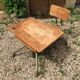 Bureau d’écolier pupitre ancien 1950