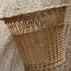 Vintage wicker willow paper bin