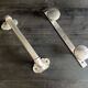Aluminium Art Deco towel rack and wall hooks, 1940.