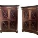 Cabinet, wardrobe or mahogany and ormolu wine bar in French Empire style with four doors.