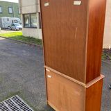 English display cabinet with 2 doors, mahogany imitation, 1990.