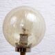 Pair of Commedia Dell Arte lamps in bronze and XXth glass