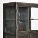 Antique industrial metal display cabinet, circa 1920