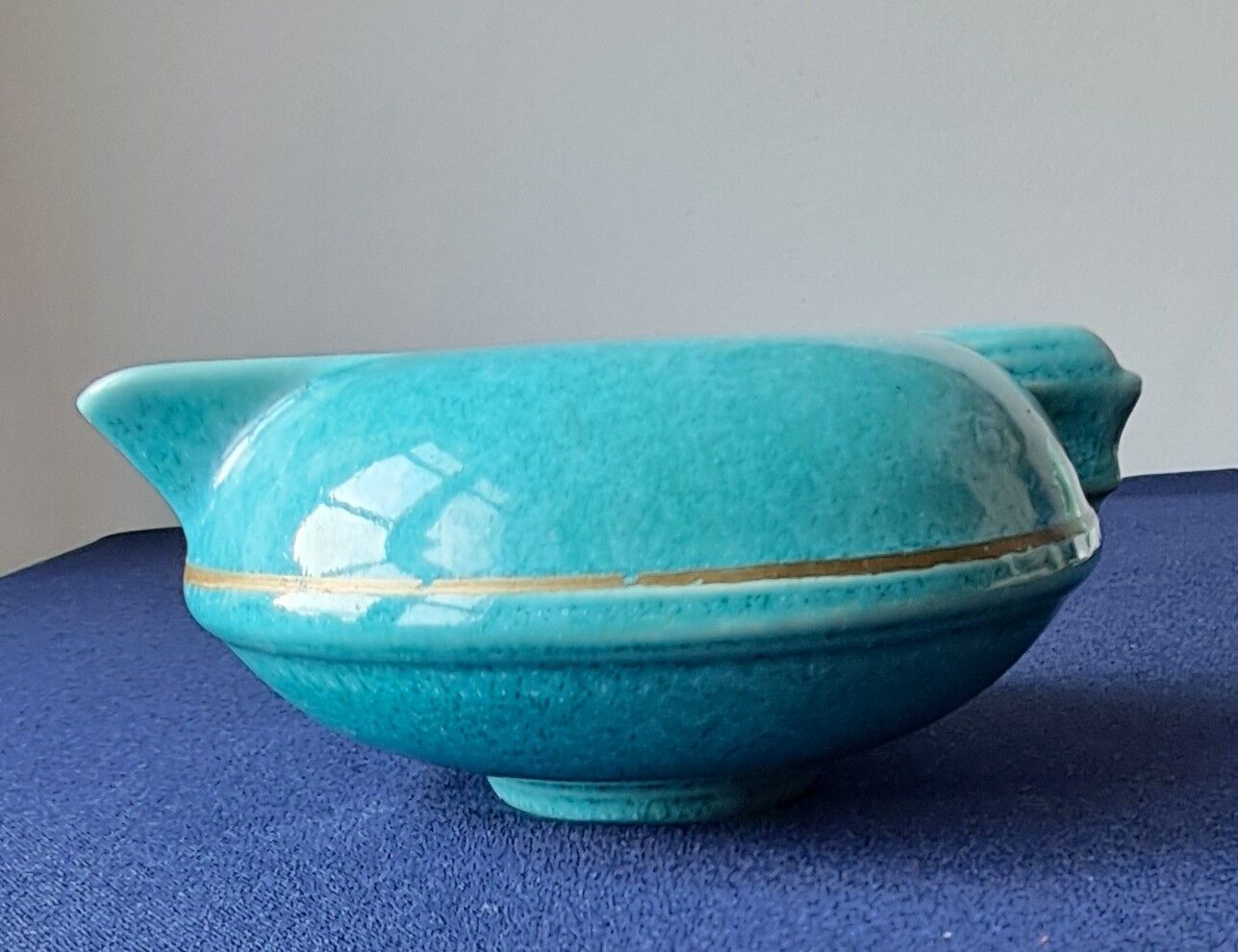 Earthenware milk jug signed Molin, Charolles. 1970s.