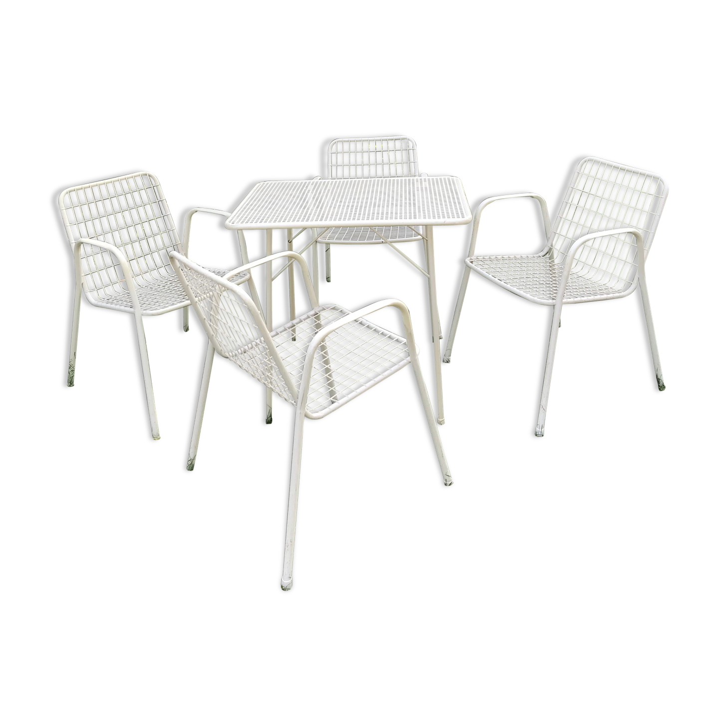 4 Chaises Emu Rio vintage et table Emu
