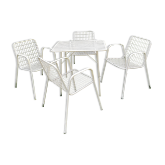 4 Vintage Emu Rio chairs and Emu table