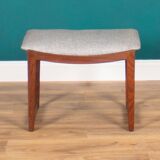 Tabouret danois du milieu du siècle, coiffeuse, tabouret de pied