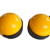 2 Space Age Visir V176 wall lamps designed by Lennart Centervall, 1970s vintage helmet lights