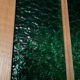 Art Deco wardrobe in oak and green cathedral glass - 1930s