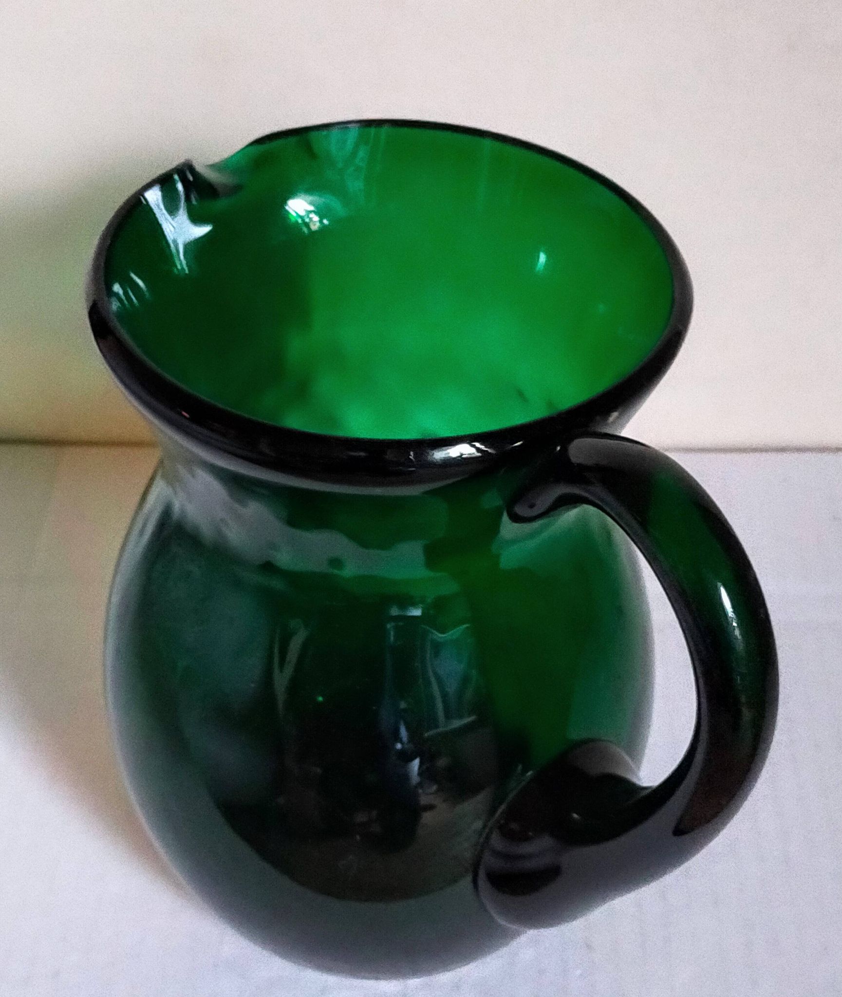 Vintage Empoli blown glass jug